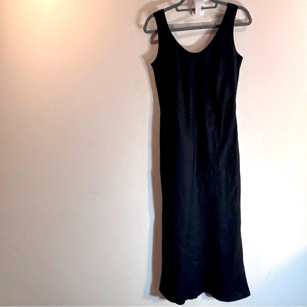 BANANA REPUBLIC Sz 4 100% Linen Shift Dress Lined Fit and Flare Style Scoop Neck